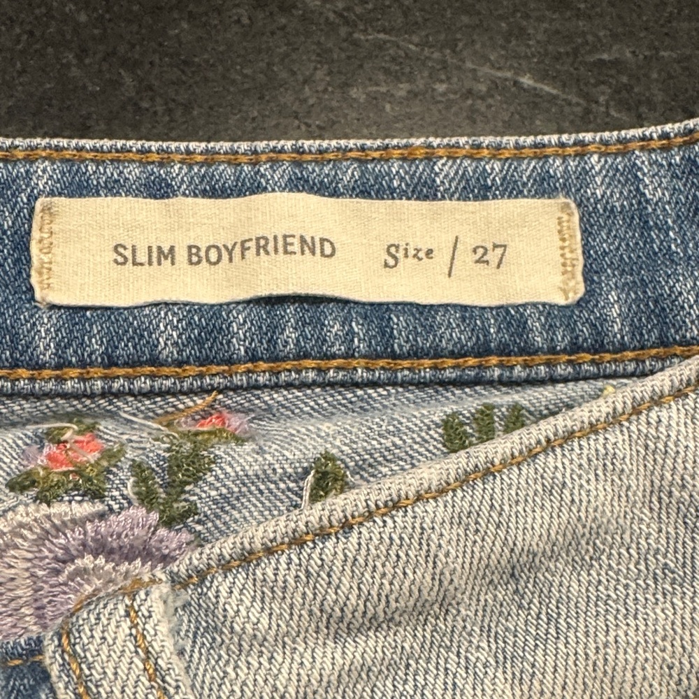 Pilcro and the Letterpress Light Blue Embroidered Mid Rise Jean Shorts - Picture 6 of 8
